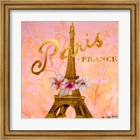 Framed Gold Paris Eiffel