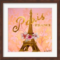 Framed Gold Paris Eiffel