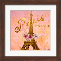 Framed Gold Paris Eiffel