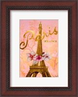 Framed Gold Paris Eiffel Panel