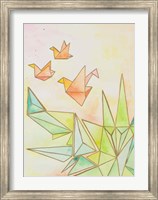 Framed Origami Cranes