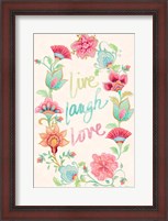 Framed Live Laugh Love Wreath
