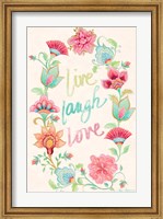 Framed Live Laugh Love Wreath