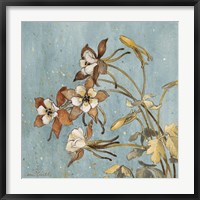 Framed Wild Flowers on Blue II