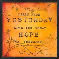 Framed Learn Live Hope II