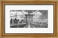 Framed Brooklyn Bridge BW