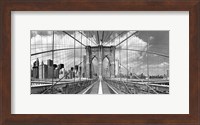 Framed Brooklyn Bridge BW
