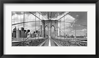 Framed Brooklyn Bridge BW