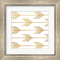 Framed Golden Arrows I