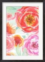 Framed Colorful Roses I