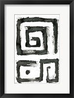 Tribal Swirls III Framed Print