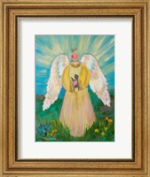 Framed Purrfectly Heavenly Angel
