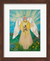 Framed Purrfectly Heavenly Angel