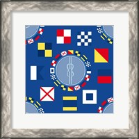 Framed Nautical Navigation Pattern IIA