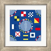 Framed Nautical Navigation Pattern IIA