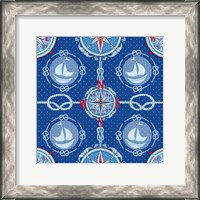 Framed Nautical Navigation Pattern IV