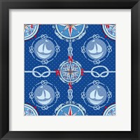 Nautical Navigation Pattern IV Framed Print