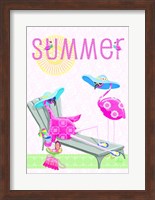 Framed Flamingo Summer I