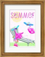 Framed Flamingo Summer I