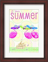 Framed Flamingo Summer II