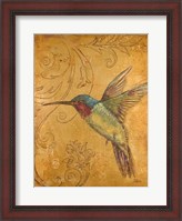 Framed Golden Hummingbird II