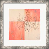 Framed Hollywood Vintage Pink Square