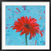 Framed Blue Tiny Flower Square I