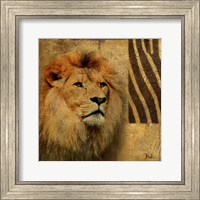 Framed Elegant Safari II (Lion)