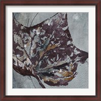 Framed Watercolor Leaves Square II