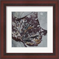 Framed Watercolor Leaves Square II