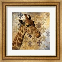 Framed Golden Safari III (Giraffe)