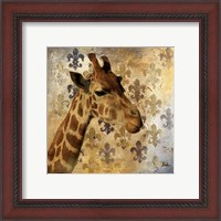 Framed 'Golden Safari III (Giraffe)' border=