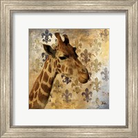 Framed 'Golden Safari III (Giraffe)' border=