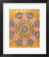 Gray and Pink Medallion II Framed Print