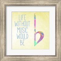 Framed Watercolor Music III