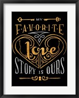 Framed Black & Gold Love Story