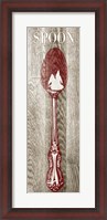 Framed Fork & Spoon on Wood II