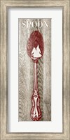 Framed Fork & Spoon on Wood II
