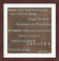 Framed Encouraging Words