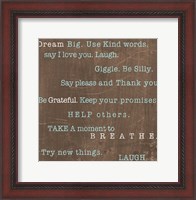 Framed Encouraging Words