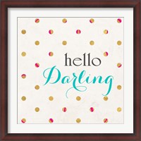 Framed Hello Darling Square