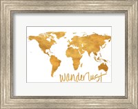 Framed Wanderlust Map