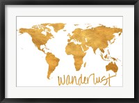 Framed Wanderlust Map