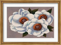 Framed Three White Flowers