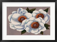 Framed Three White Flowers