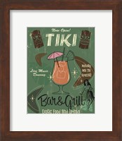 Framed 'Tiki Bar & Grill B' border=