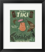 Framed 'Tiki Bar & Grill B' border=
