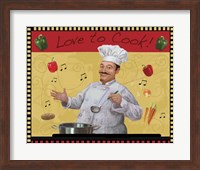 Framed 'Love to Cook Master' border=