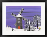 Framed Winter Windmill