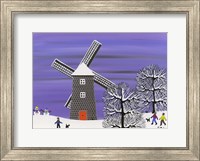 Framed Winter Windmill